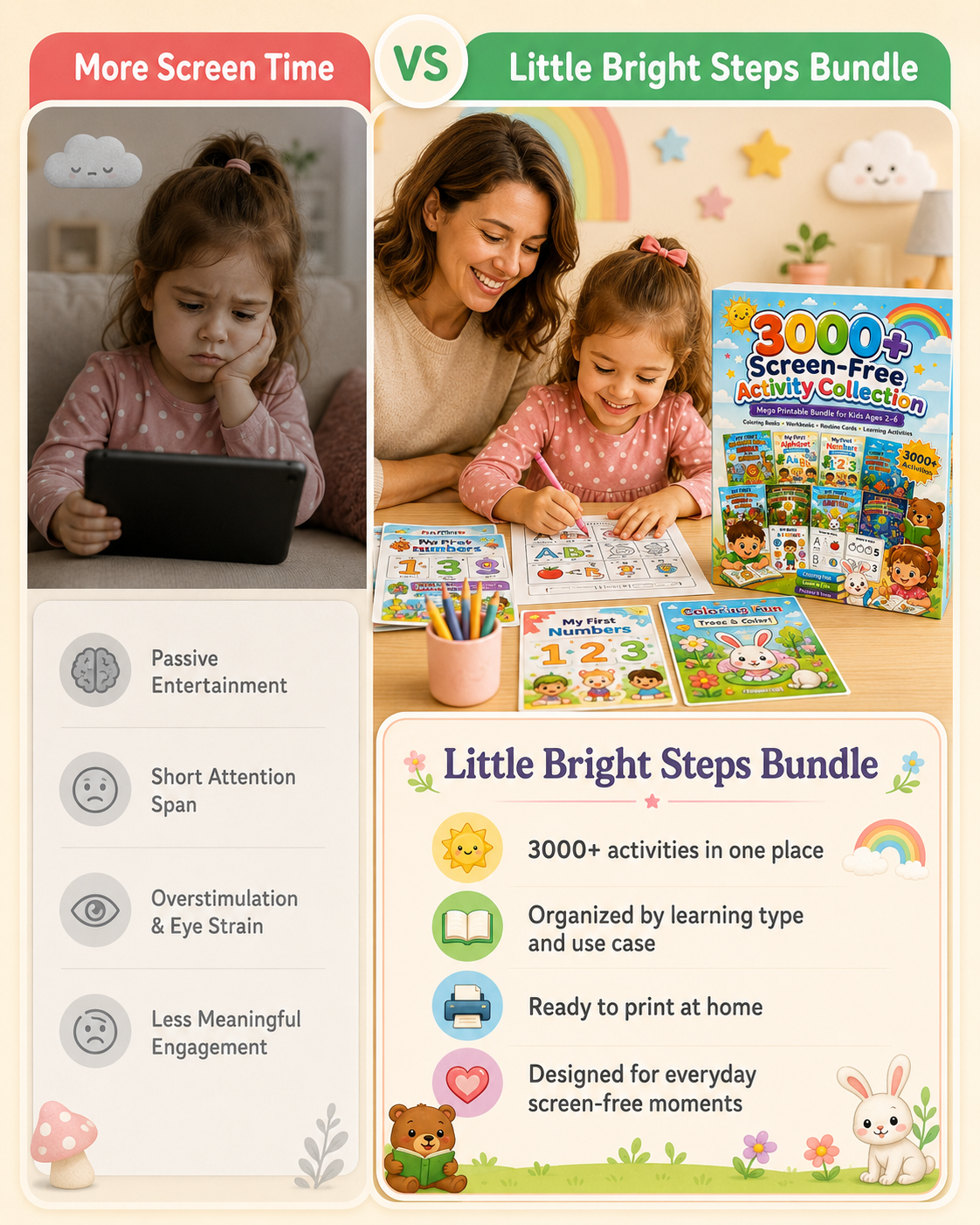 More screen time versus Little Bright Steps Bundle comparison