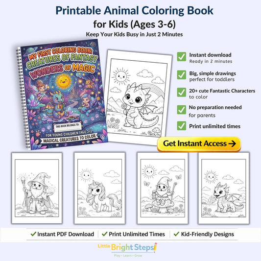 My First Fantasy Coloring Book for Kids (Ages 3-6) – Magical Creatures, Unicorns, Dragons & Fairies